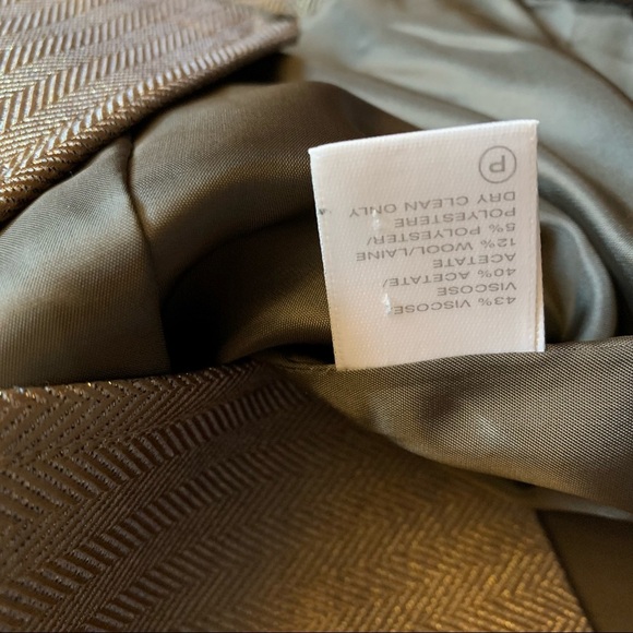 Lafayette 148 Gold Metallic Thread 3 Button Blazer Suit Coat - Picture 7 of 7